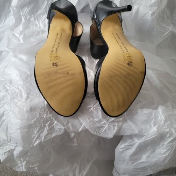 Chinese Laundry Black Leather Strappy Heels Size 7.5 - Picture 6 of 7